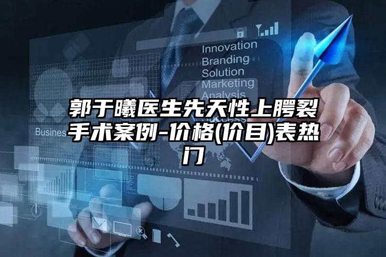 郭于曦医生先天性上腭裂手术案例-价格(价目)表热门